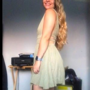 Light green boho dress